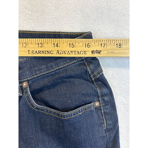 Wrangler Jeans Womens 14 Petite Blue Denim‎ Bootcut Dark Wash - Picture 3 of 6